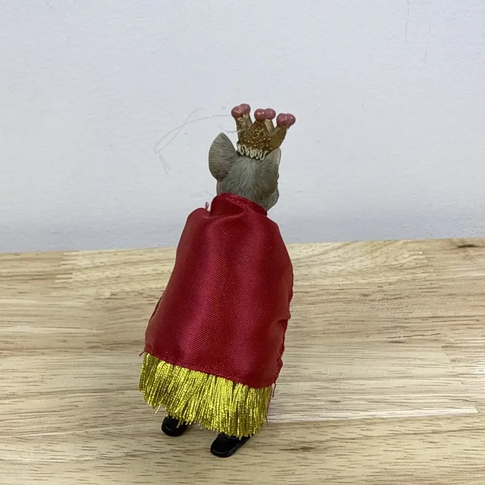 Nutcracker Mouse King Resin Christmas Ornament Pajamas 4”